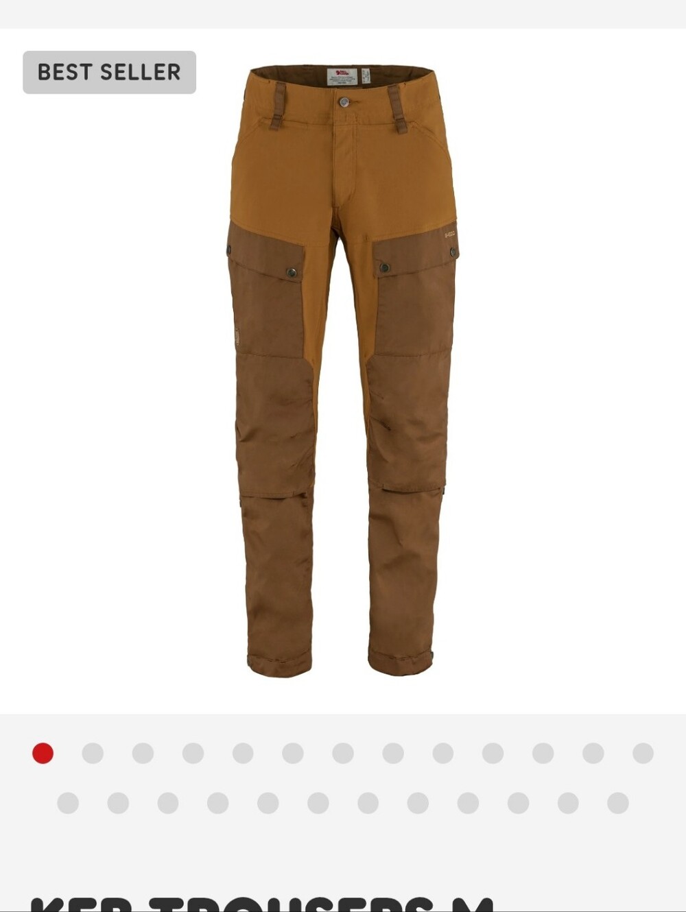 Fjallraven Men's Cargo Pants in Rust Orange
